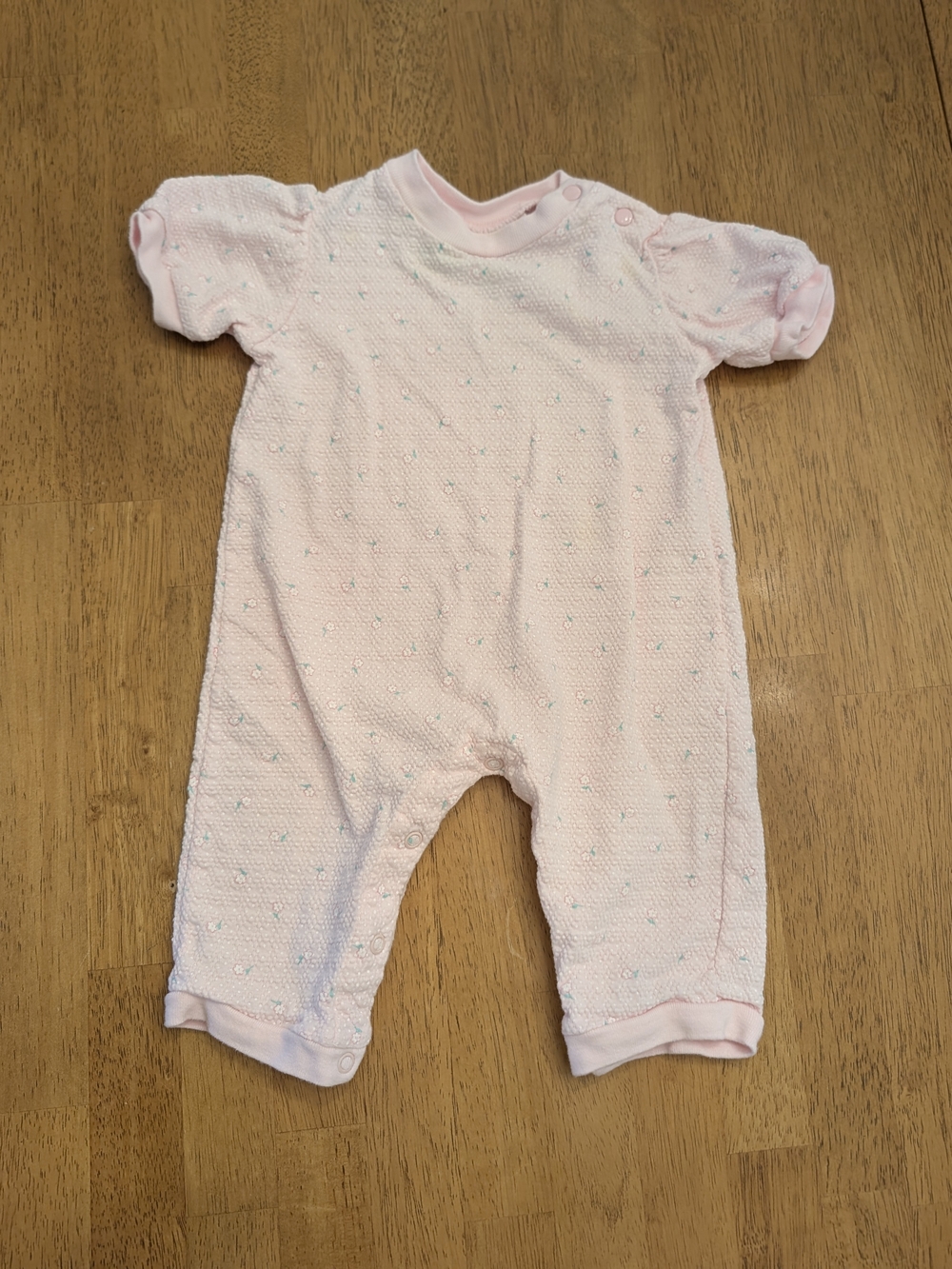 Vintage McBaby Pink Knit Romper One-Piece – Size 3-6M
